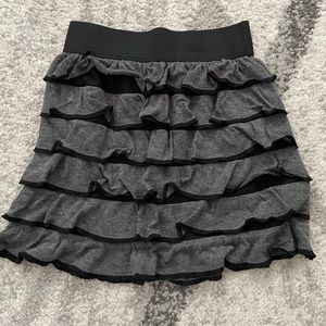 Triple Flip Ruffle Mini Skirt